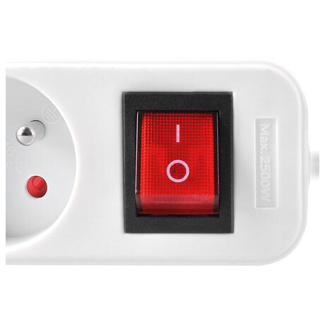 Solight prodluovac pvod, 3zsuvky, bl, 10m, vypna (foto 1)