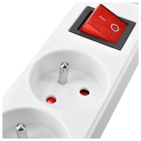 Solight prodluovac pvod, 3zsuvky, bl, 10m, vypna (foto 2)