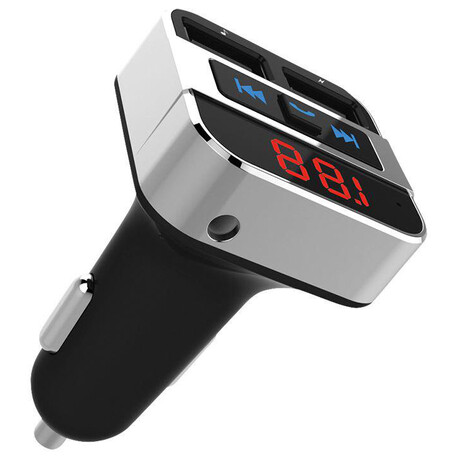 Solight FM transmitter s bluetooth pipojenm do auta, 2x USB + handsfree