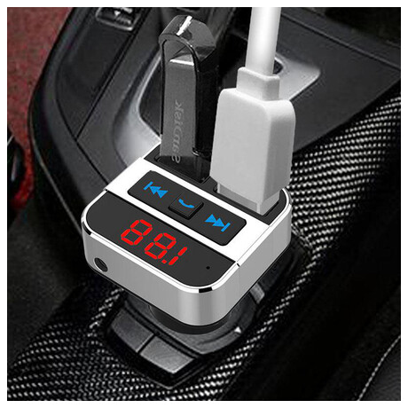 Solight FM transmitter s bluetooth pipojenm do auta, 2x USB + handsfree