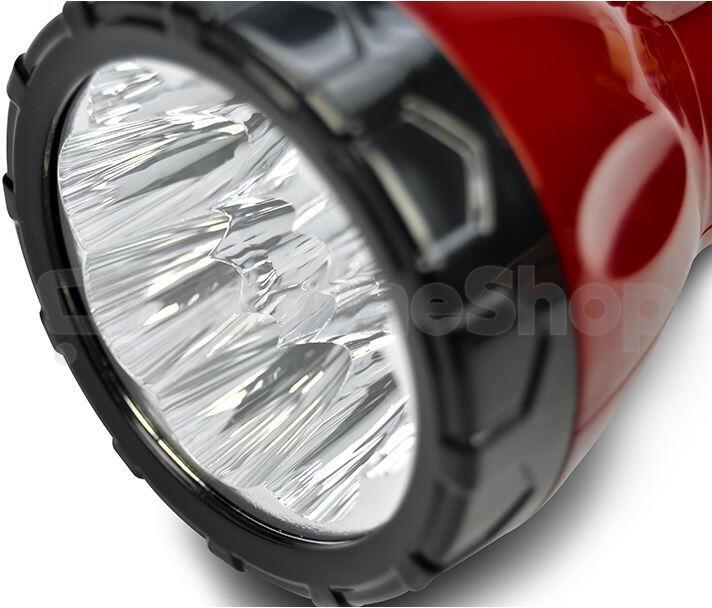 Solight LED nabíjecí svítilna, 9 x LED, červenočerná, plug-in