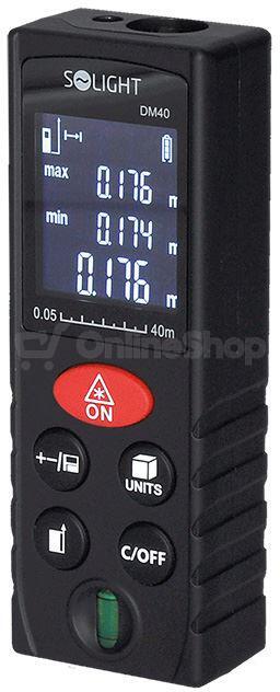 Solight laserový měřič vzdálenosti, 0,05 - 40m