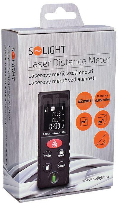 Solight laserový měřič vzdálenosti, 0,05 - 40m