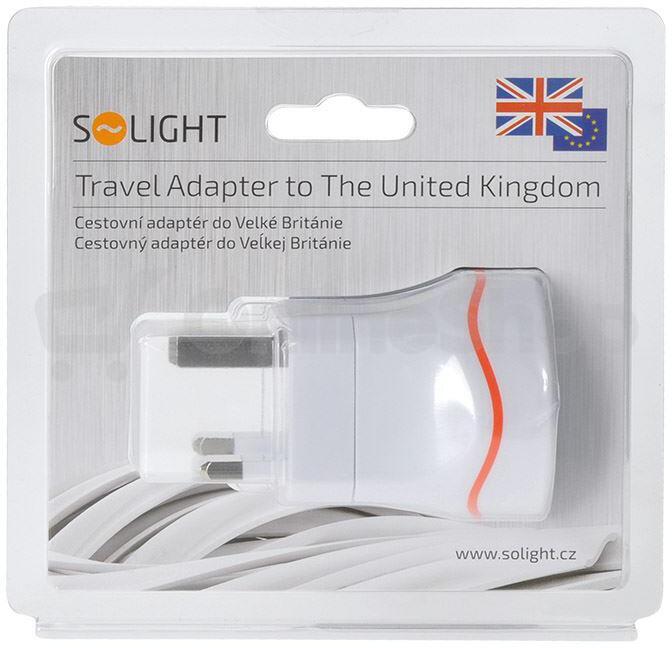 Solight cestovní adaptér pro použití ve Velké Británii, typ G