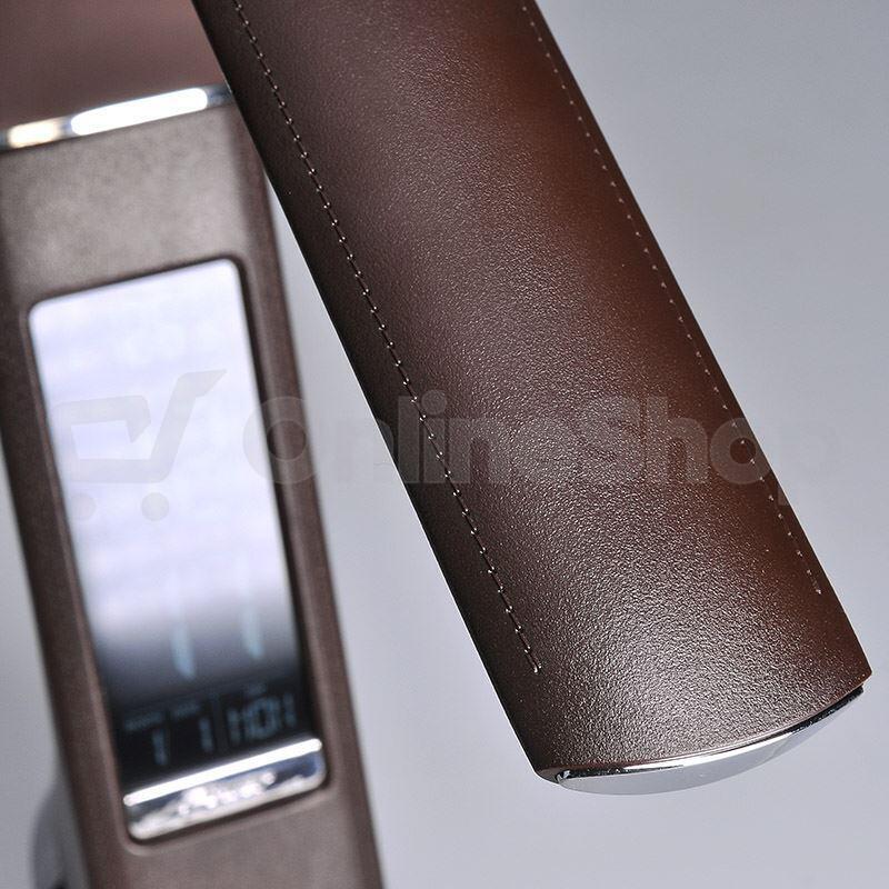 Stolní LED lampička Solight WO46-H, kůže, hnědá