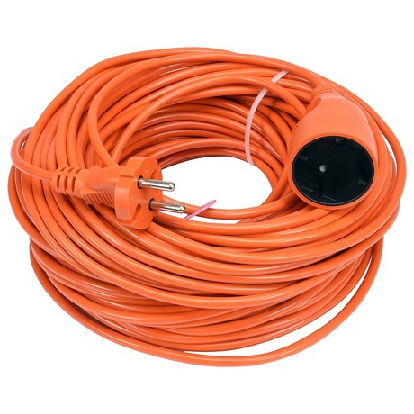 Prodluovac kabel Solight PS11 - spojka, 1 zsuvka, 40 m, 3 x 1,5mm2, oranov