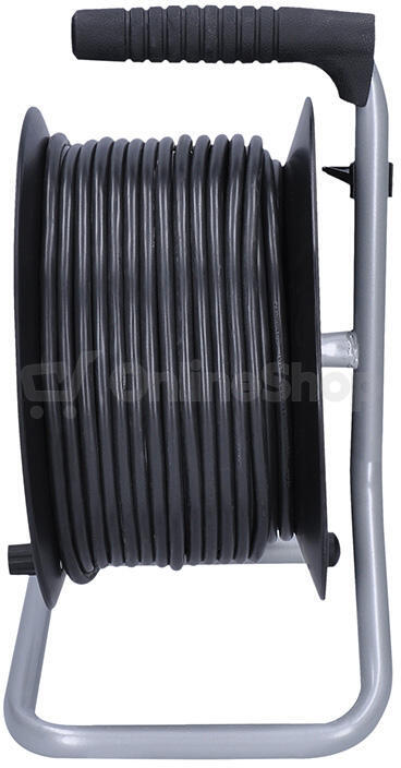 Solight prodlužovací přívod na bubnu, 4 zásuvky, 50m, černý kabel, 3x 1,5mm2