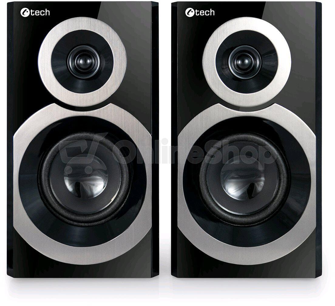 Repro C-TECH SPK-310B, 2.0, černé, dřevěné