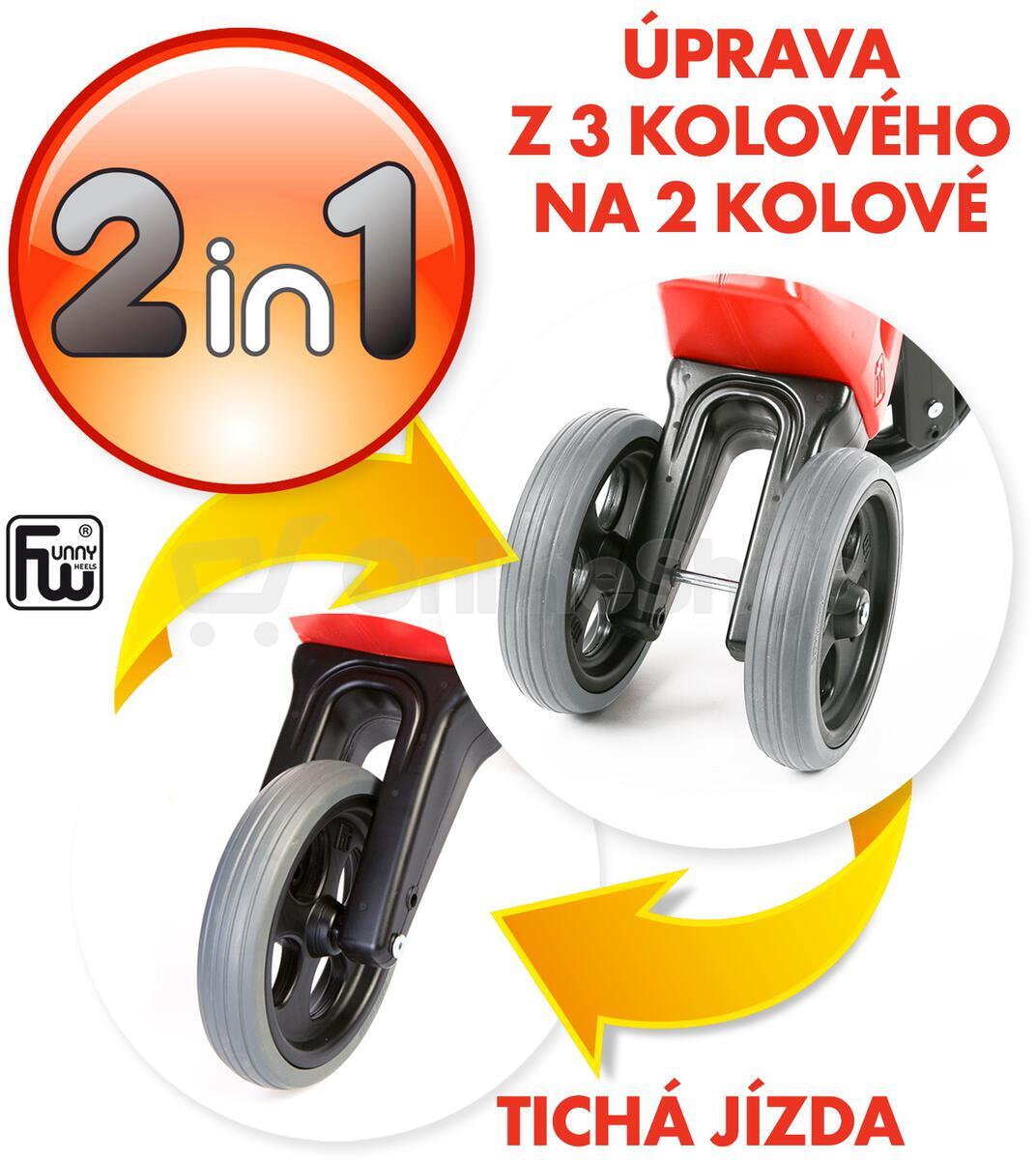 Odrážedlo Teddies Funny Wheels Sport 2v1 červené