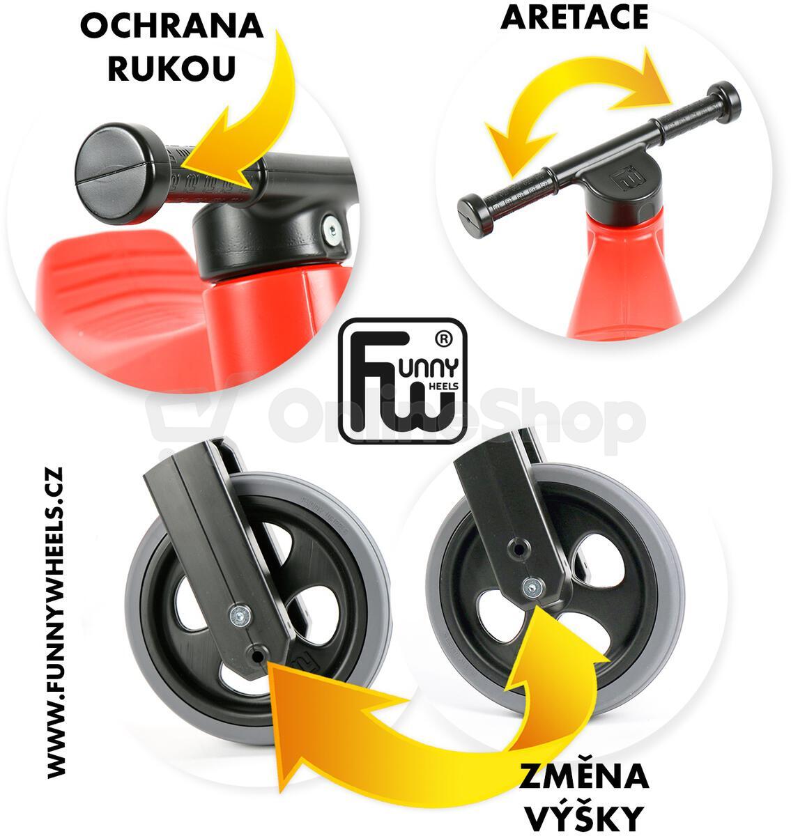 Odrážedlo Teddies Funny Wheels Sport 2v1 červené