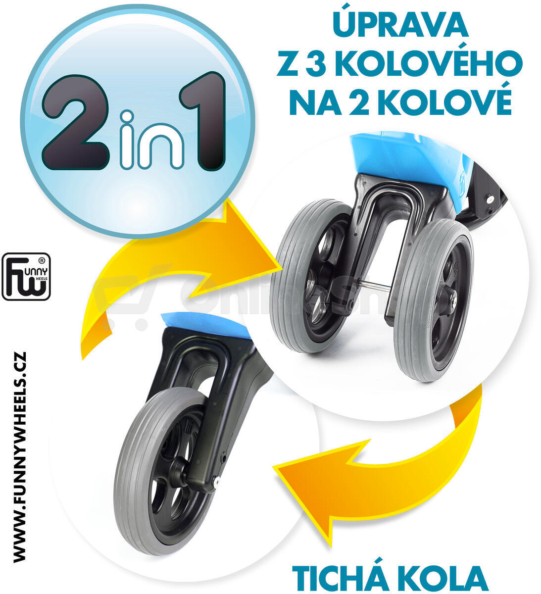 Odrážedlo Funny Wheels Rider Sport 2v1 modré