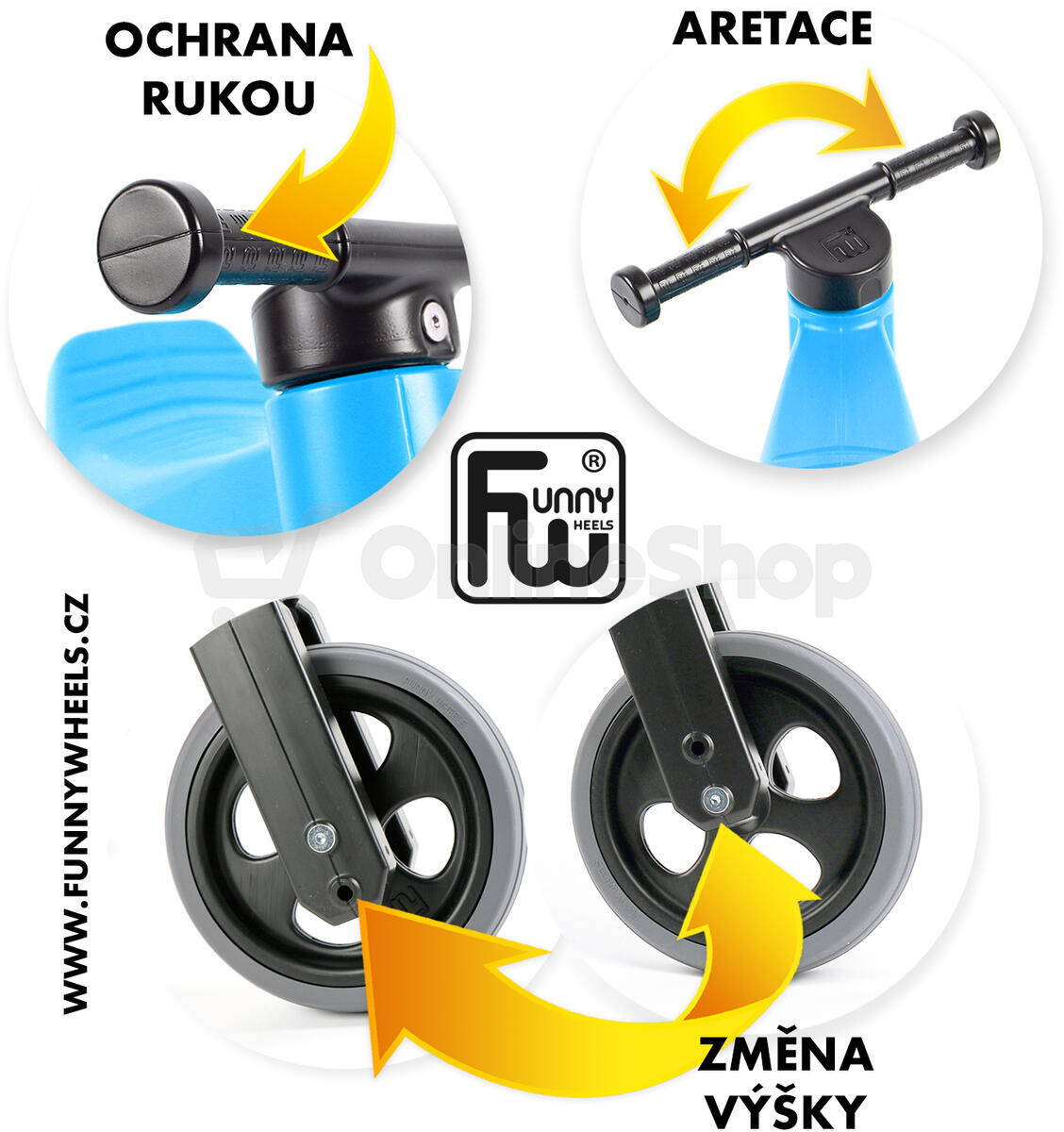 Odrážedlo Funny Wheels Rider Sport 2v1 modré