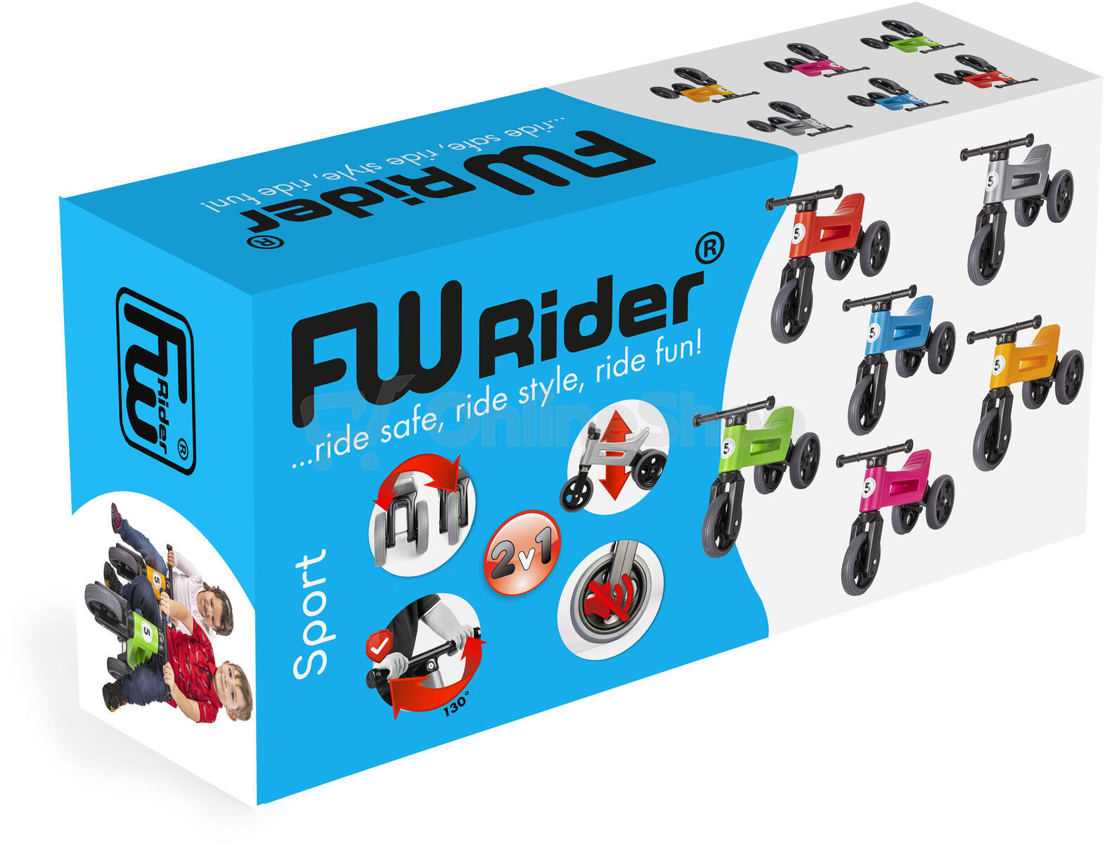 Odrážedlo Funny Wheels Rider Sport 2v1 modré