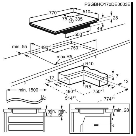Indukn deska ELECTROLUX 600 PURE Infinite EIP8146I