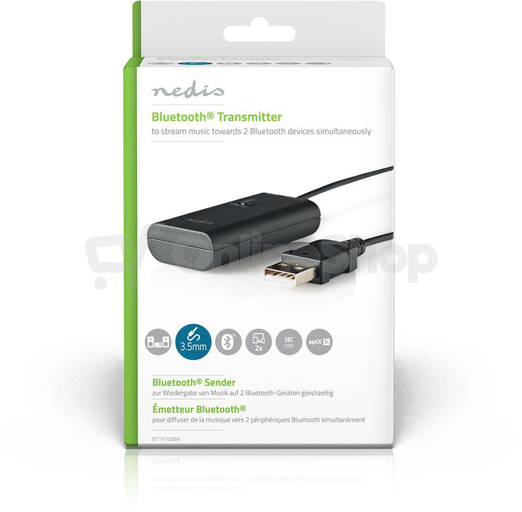 Bluetooth® Vysílač Přijímač NEDIS BTTR100BK