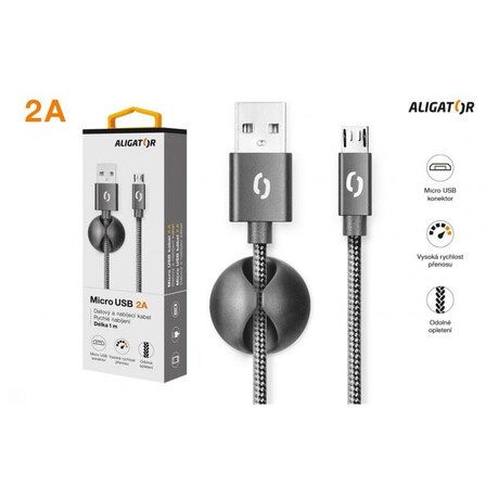 Aligator PREMIUM 2A, Micro USB černý (foto 5)