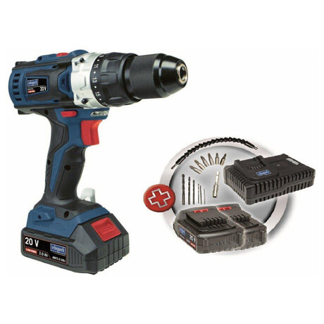 Scheppach CSD40-20Li, aku 20V vrtac roubovk +2x baterie 2Ah +nabjeka +kufr (foto 1)