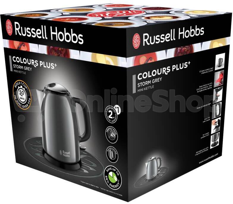 Rychlovarná konvice Russell Hobbs Colours Plus Classic, šedá