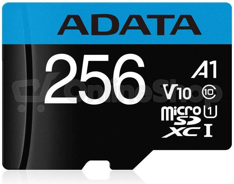 A-Data ADATA MicroSDHC karta 256GB UHS-I Class 10, Premier + adaptér (AUSDX256GUICL10A1-RA1)