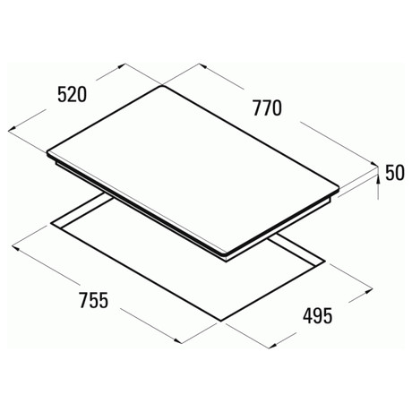 Indukn deska CATA GIGA 750 BK