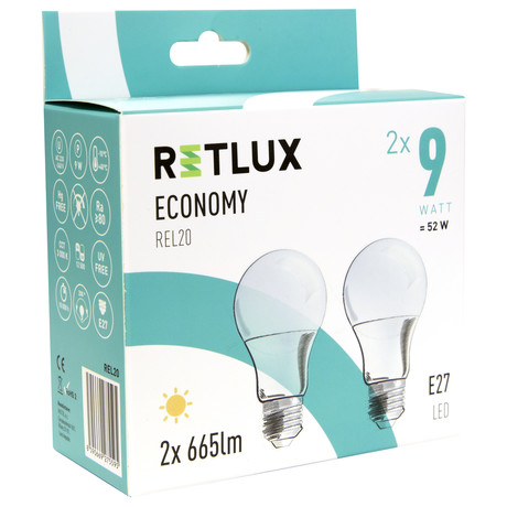 Retlux A60 2x9W E27 (foto 2)