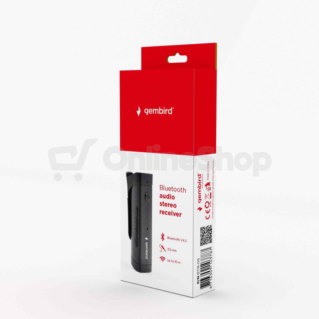 GEMBIRD, Adapter USB Bluetooth v4.2, stereo audio receiver, černý (BTR-05)