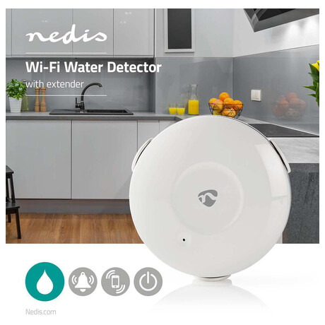 Nedis WIFIDW10WT - WiFi Chytr Detektor niku Vody / Napjen na baterii (foto 7)