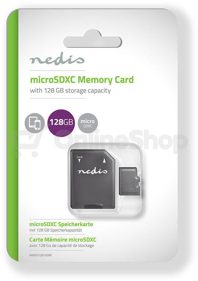 Paměťová Karta microSD NEDIS MMSD128100BK