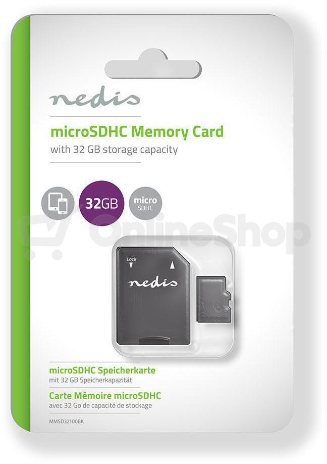 Paměťová Karta microSD NEDIS MMSD32100BK