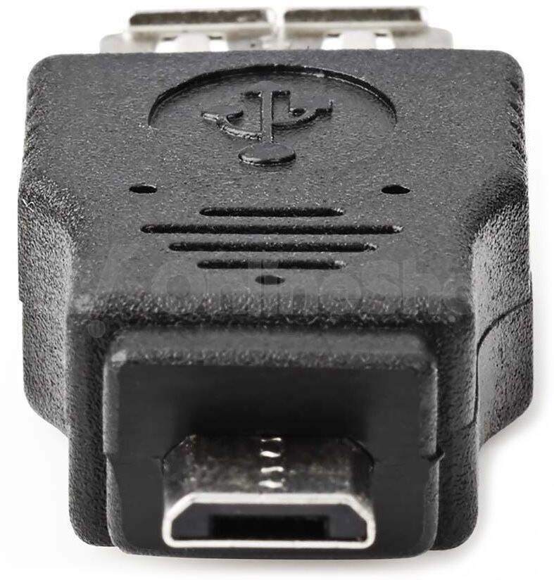 Nedis CCGB60901BK - USB 2.0 Adaptér / Micro B Zástrčka - A Zásuvka / Černá barva