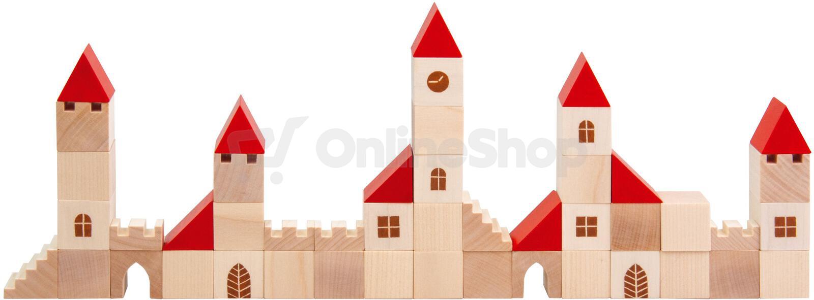 Dřevěná stavebnice Detoa kostky 100 dílků