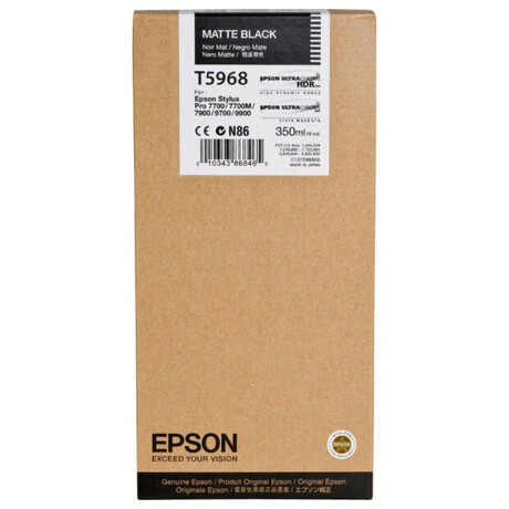 Inkoustová náplň Epson T596800, 350ml originální - černá