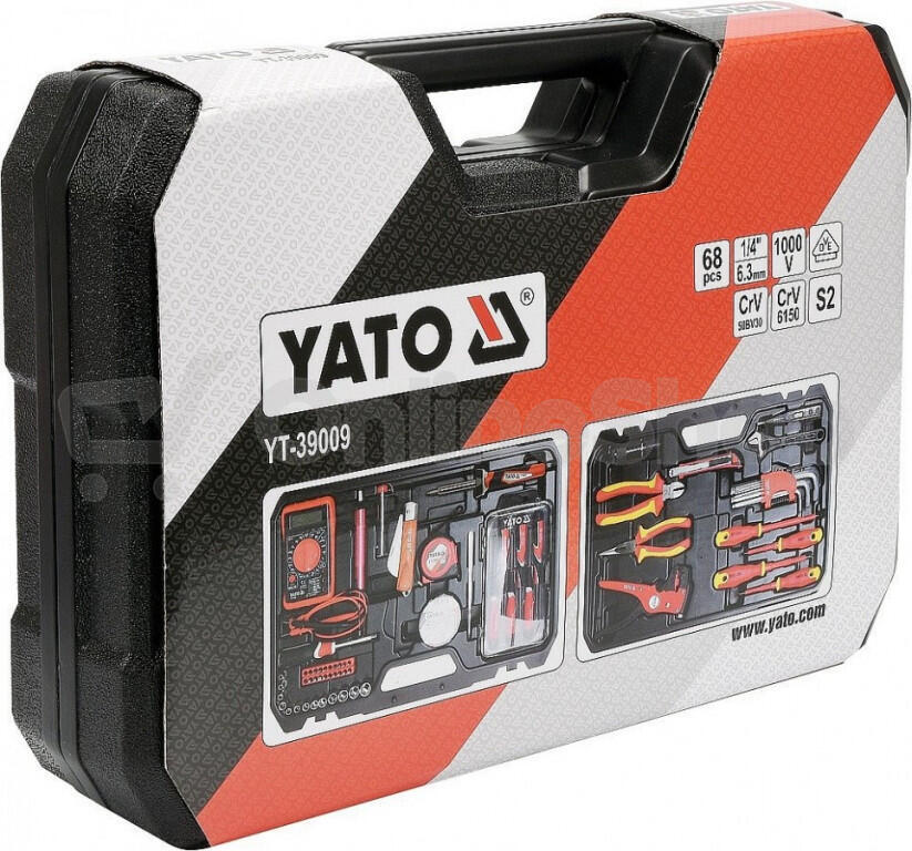 Sada elektro nářadí 1/4", 68 ks - YT-39009 Yato