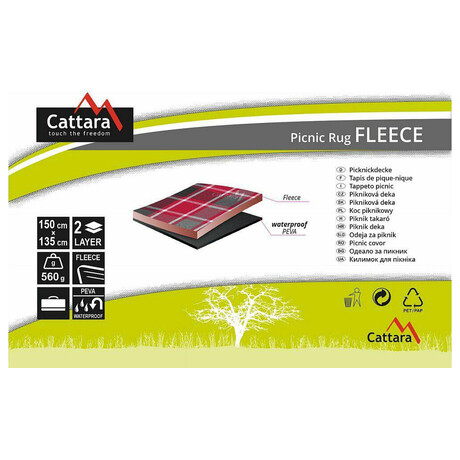 Deka piknikov CATTARA FLEECE 150x135cm erven