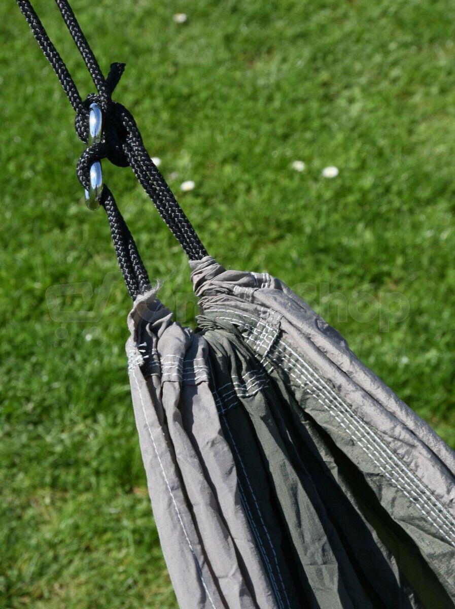 Houpací síť Cattara NYLON 275x137cm zeleno-hnědá