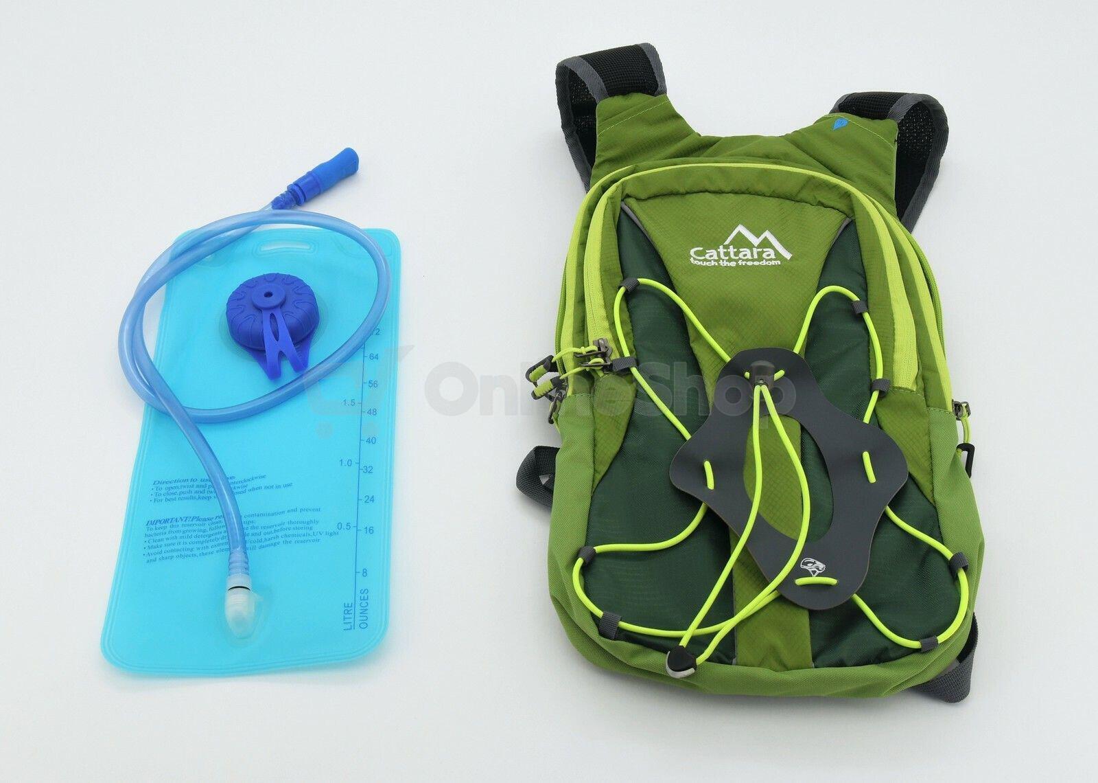 Batoh Cattara 10 l + 2 l pitný vak Green