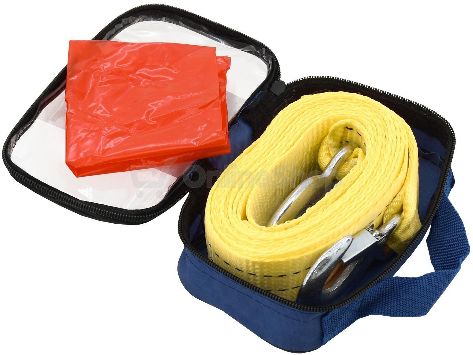Lano tažné ploché 3000kg s karabinami COMPASS 01237
