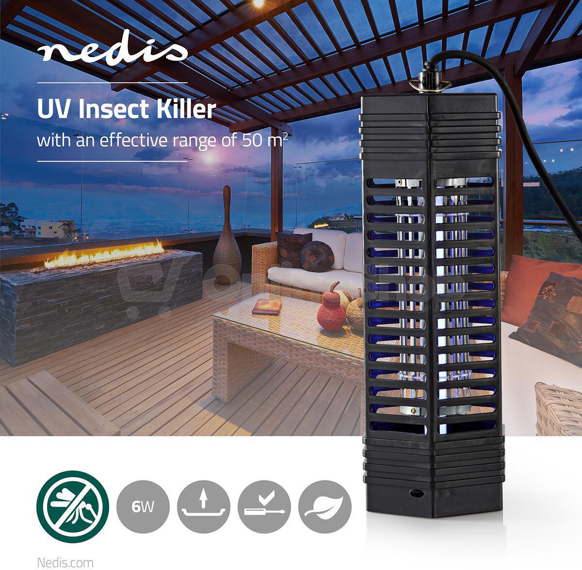 Elektrický Lapač Hmyzu NEDIS INKI110CBK6