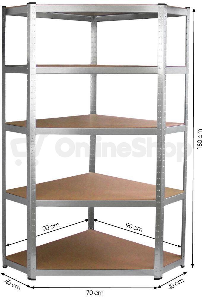 Rohový kovový regál Fieldmann FDR 1840R