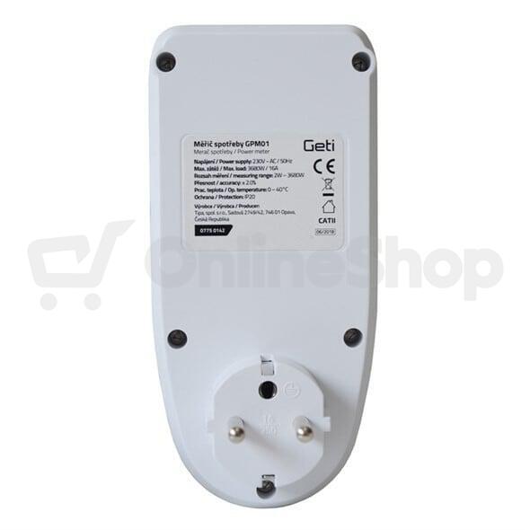 Měřič spotřeby elektrické energie GETI GPM01