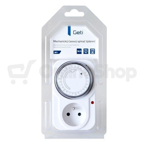 Spínací zásuvka GETI WF1 mechanická týdenní
