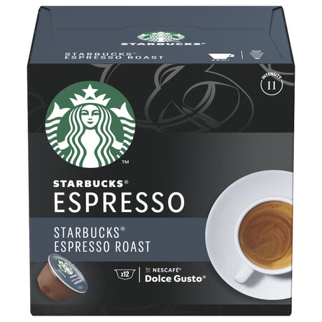 SET 3 ks Kvov kapsle STARBUCKS by Nescaf Dolce Gusto Dark Espresso Roast, 12 ks