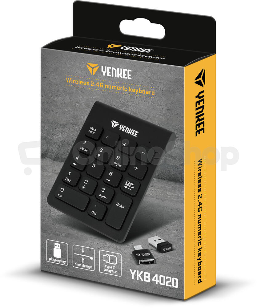 Numerická klávesnice Yenkee YKB 4020 WL