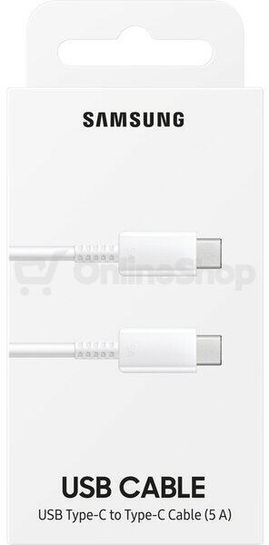 Datový kabel Samsung USB-C na USB-C, 1m (20V, 5A, max. 100W), White (EP-DN975BWEGWW)