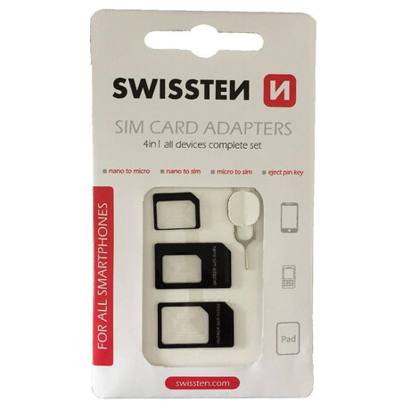 SWISSTEN SIM ADAPTÉR 4in1