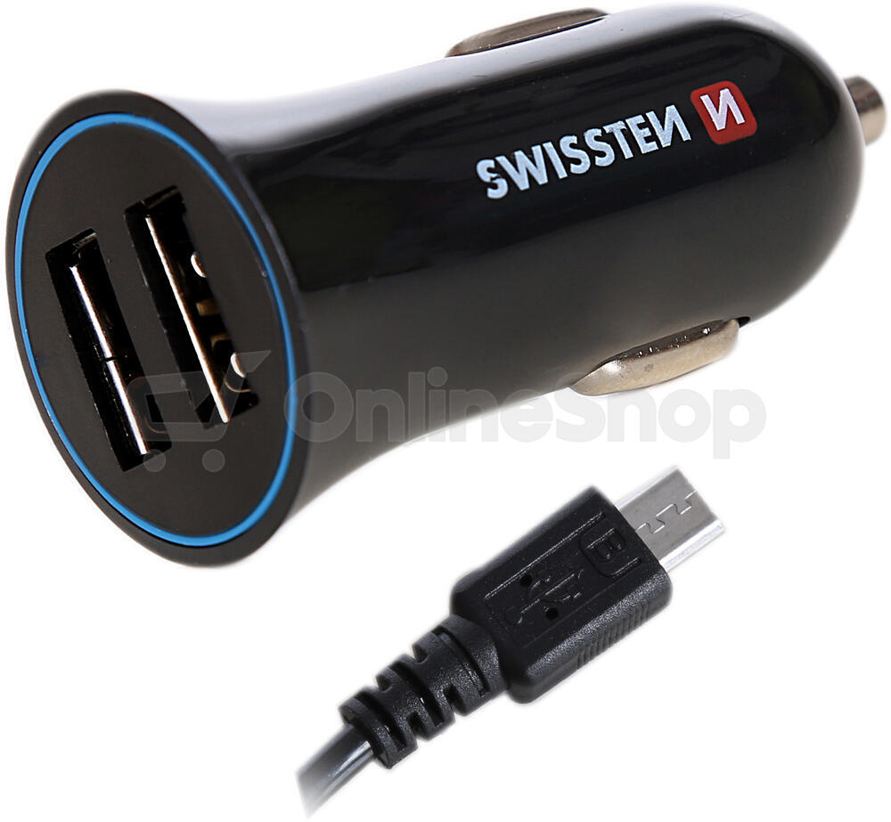 SWISSTEN CL ADAPTÉR 2,4A POWER 2x USB + KABEL MICRO USB