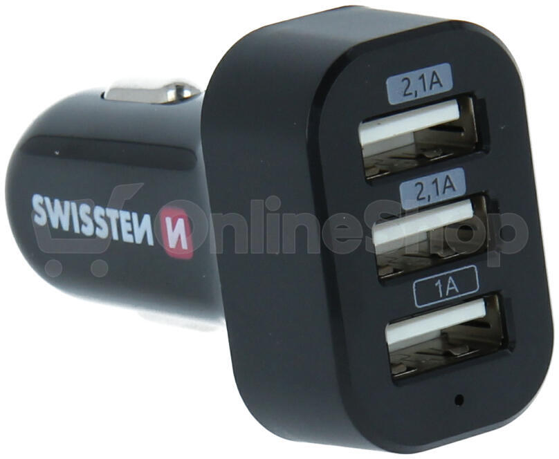 SWISSTEN CL ADAPTÉR 3x USB 5,2A POWER