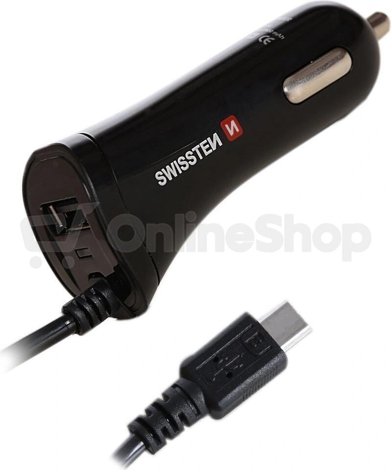 SWISSTEN CL AUTONABÍJEČKA USB-C A USB 2,4A POWER