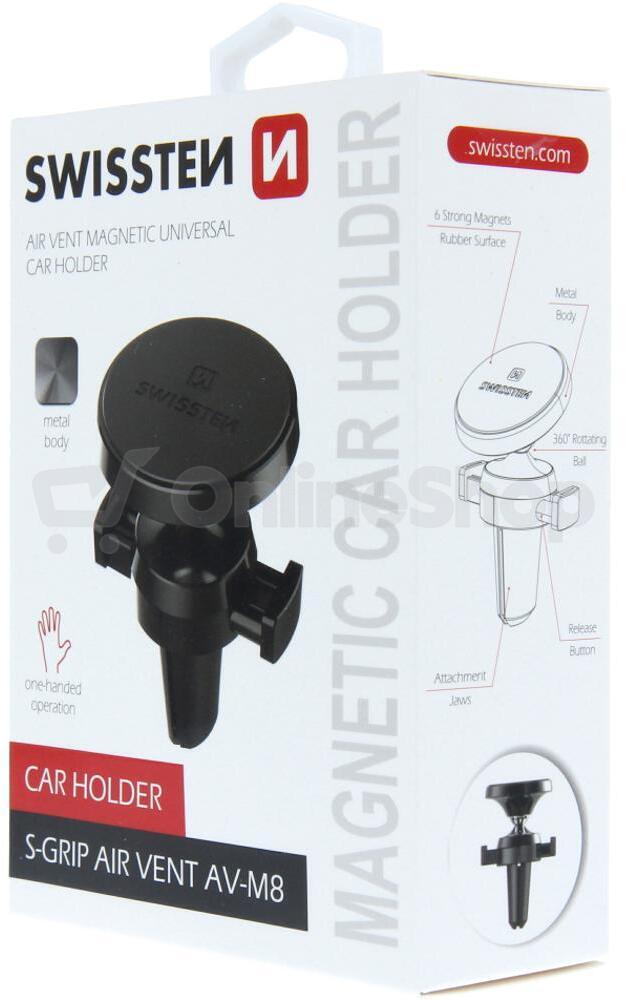 MAGNETICKÝ DRŽÁK DO VENTILACE AUTA SWISSTEN S-GRIP AV-M8