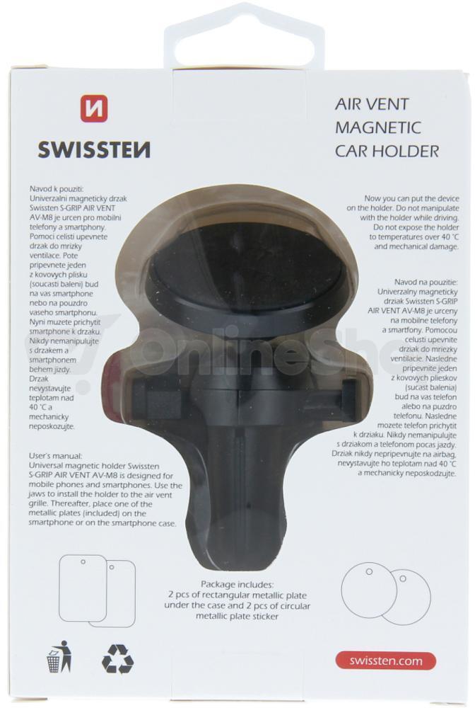 MAGNETICKÝ DRŽÁK DO VENTILACE AUTA SWISSTEN S-GRIP AV-M8